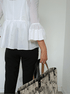 Sac à main panier en toile de lin imprimé, anses en cuir tannée-Sacs à main- besace-brief-case-cabas-EMDORIA PARIS