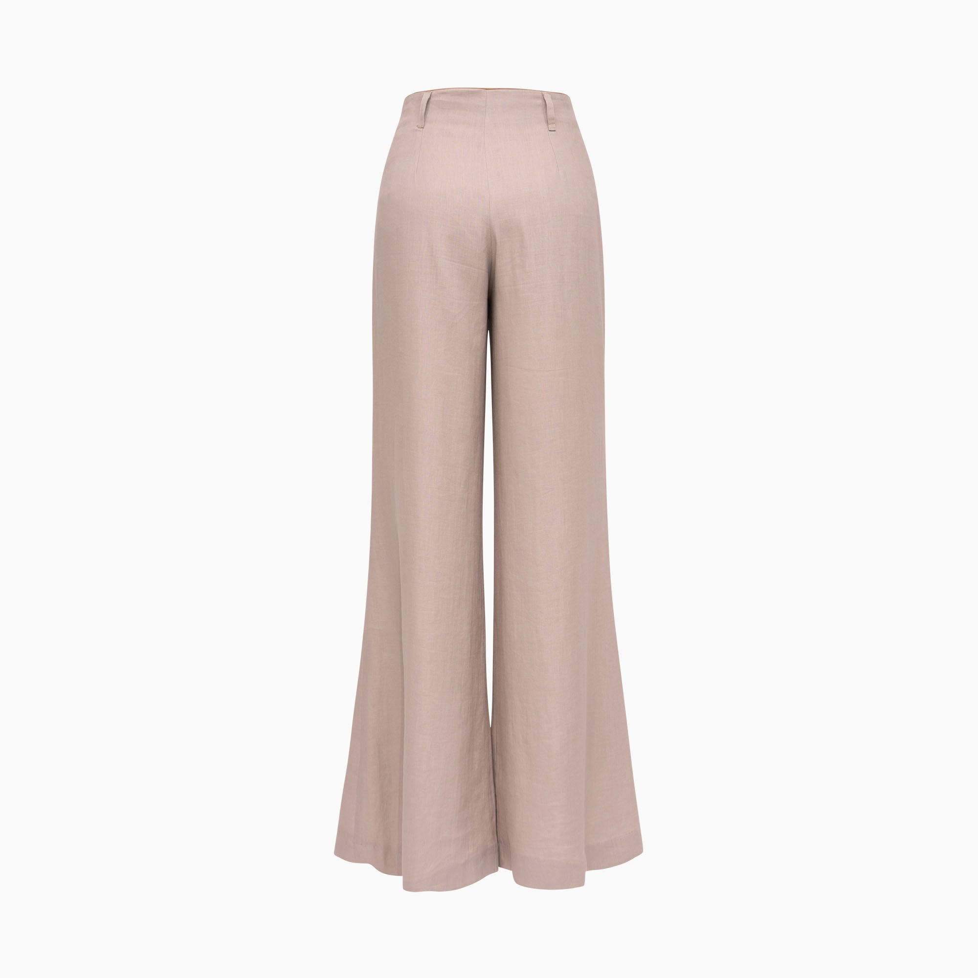 Pantalon à plis large et fluide en Lin naturel-Pantalon- new-new in-Nouveauté-EMDORIA PARIS