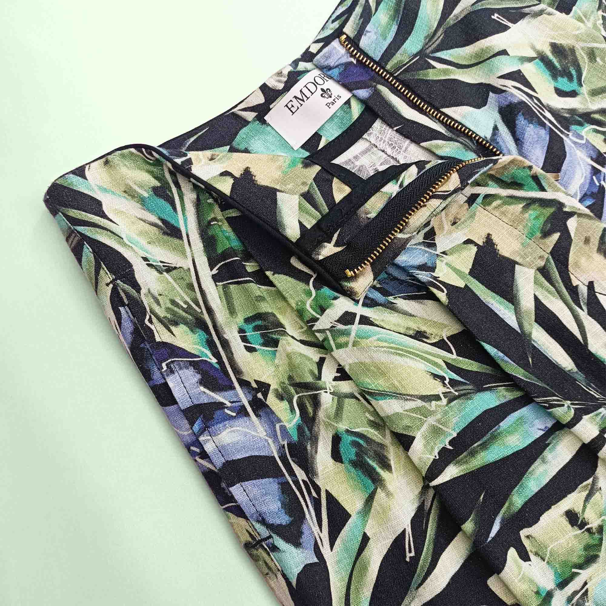 Pantalon large style Palazzo à plis en Viscose imprimé pour Femme-Pantalon- Must have-new in-Nouveauté-EMDORIA PARIS