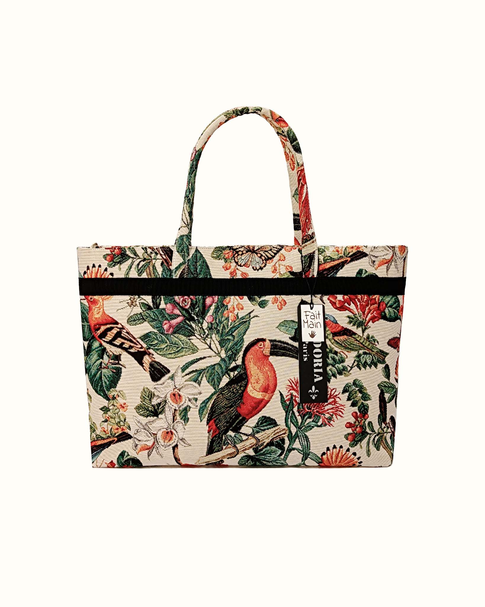 Sac À Main Cabas en Tissu Luxe Jacquard pour Femme EMDORIA