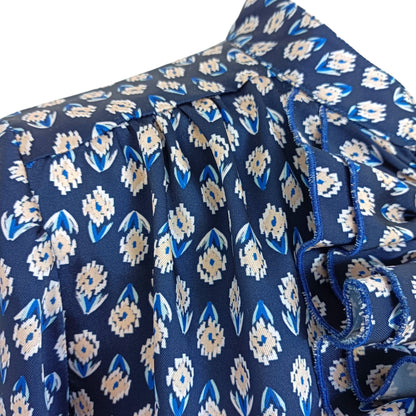 Chemise imprimée manches longues et jabot à volants-Chemise- blouse chic pour femme-blouse mariage-chemise-EMDORIA PARIS