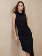 Robe - col bénitier - jersey - noir - shop_name