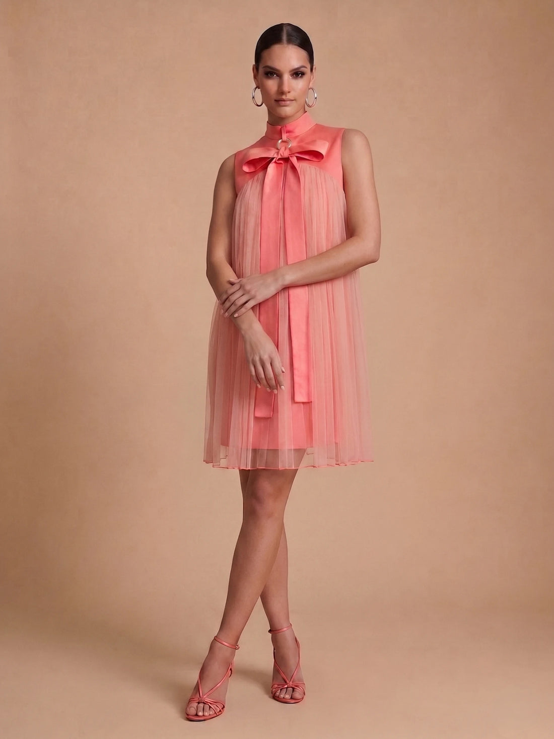 Robe Paula en tulle et coton - soie à noeud - Robes - emdoria - paris - fait - main - femme - EMDORIA PARIS