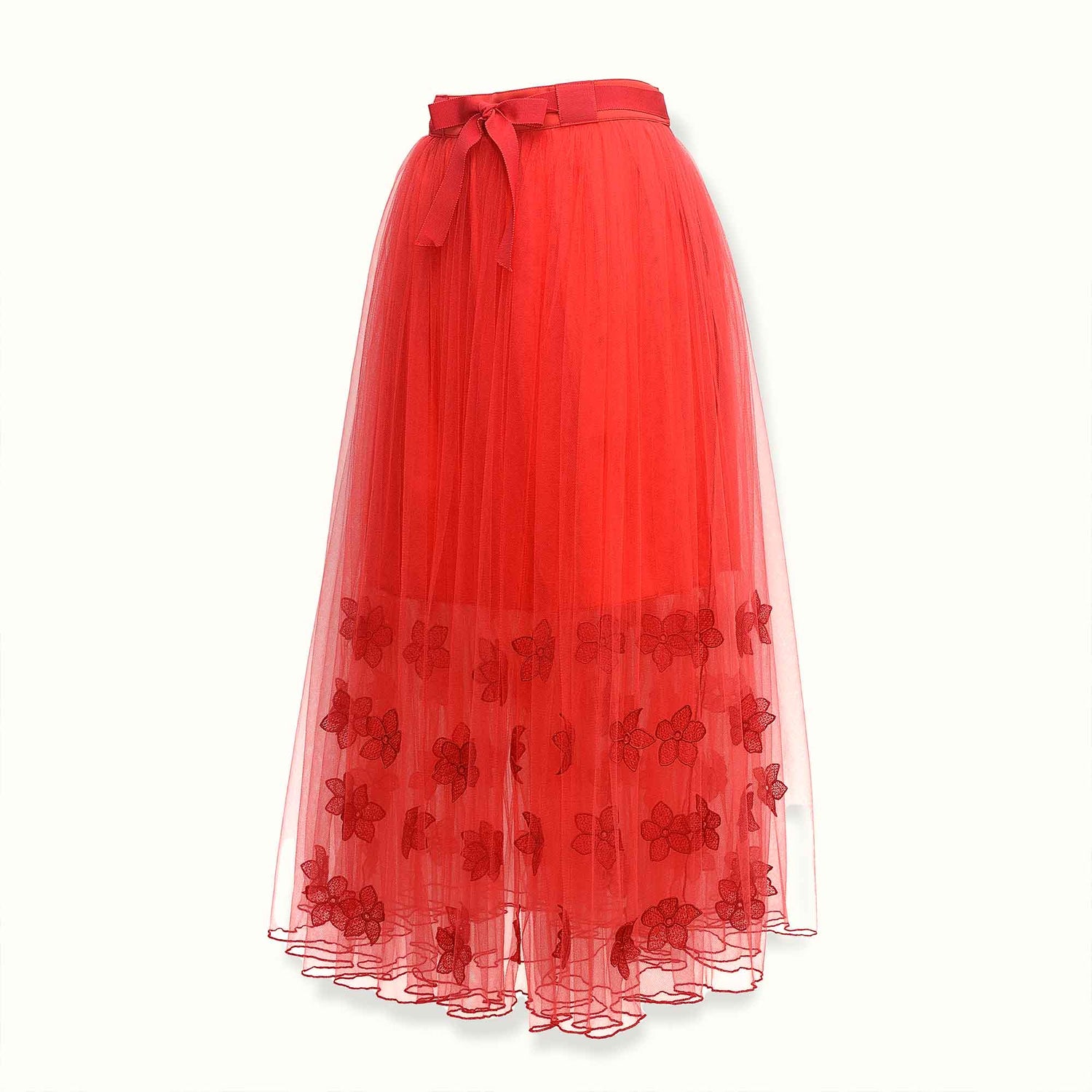 Jupe en Tulle Couture avec Cordon et broderies pour Femme-Jupes- 36-38-40-EMDORIA PARIS